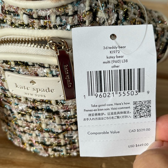 ♠️Kate Spade Oh What Fun 3D Teddy Bear Crossbody - Picture 7 of 12